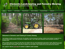Tablet Screenshot of clementslandclearingandforestrymowing.com